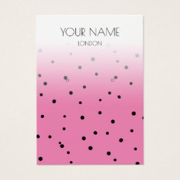 Fun pink, polka dot pattern earring display card