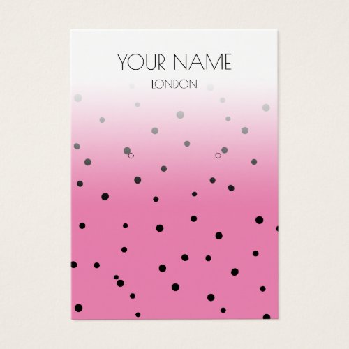 Fun pink polka dot pattern earring display card