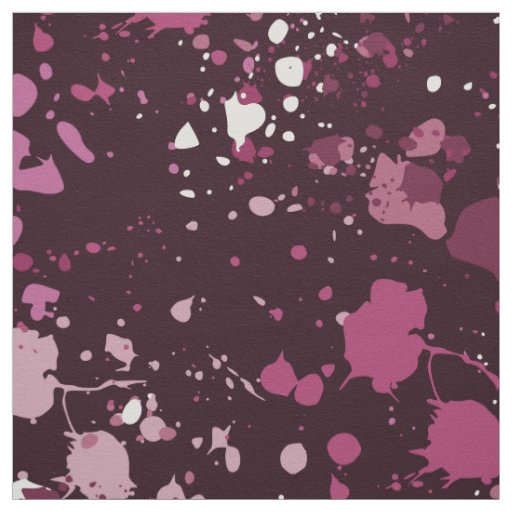 Fun Pink & Purple Paint Splatter  Fabric