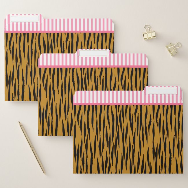 Fun Pink Stripes & Tigerprint