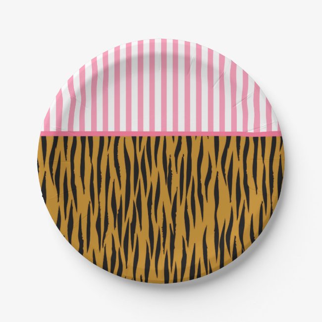 Fun Pink Stripes & Tigerprint