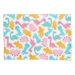 Fun Pink &amp; Teal Dinosaur Pattern Pillow Case