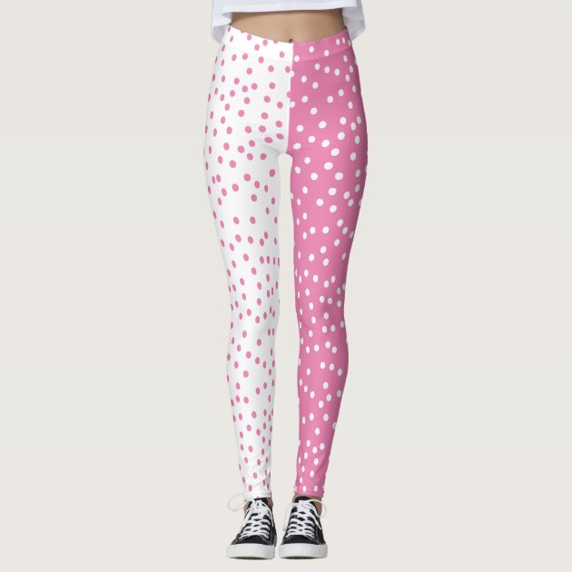 Pink color block leggings shop