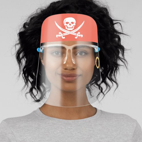 Fun Pirate Bandana Earring Skull Face Shield