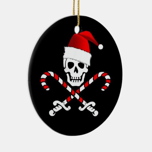 Fun Pirate Flag Santa Christmas Ornament | Zazzle