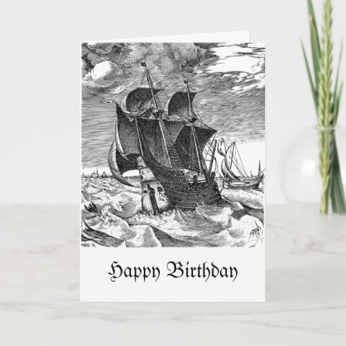 Fun Pirate Ship Birthday About the Rum Quote Card