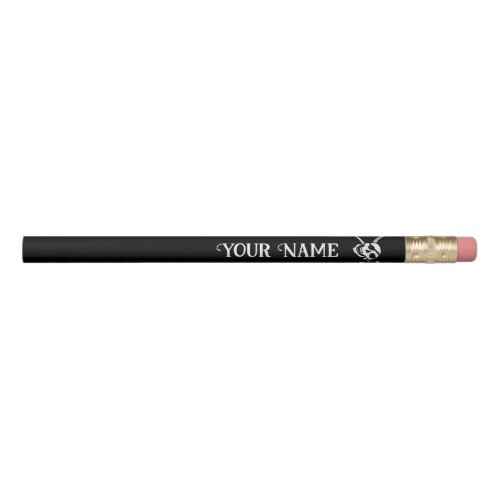 Fun Pirate Skull with Your Name Pencil