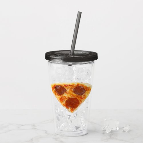 Fun Pizza Lover Pepperoni Acrylic Tumbler