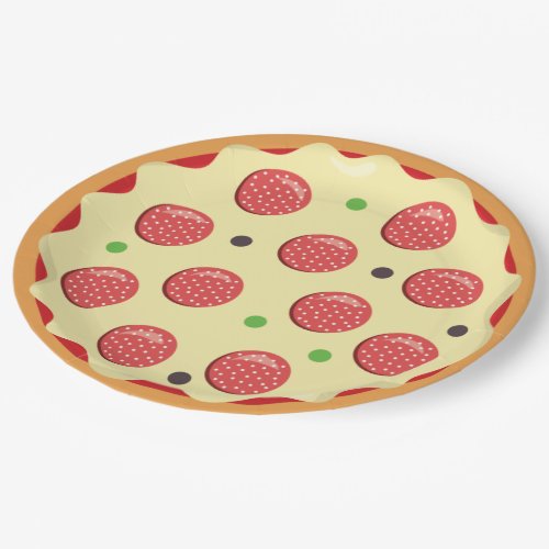 Fun Pizza party paper plate