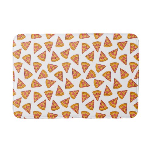Fun Pizza Slice Pattern Bath Mat