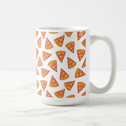 Fun Pizza Slice Pattern Coffee Mug