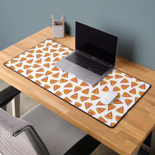Fun Pizza Slice Pattern Desk Mat