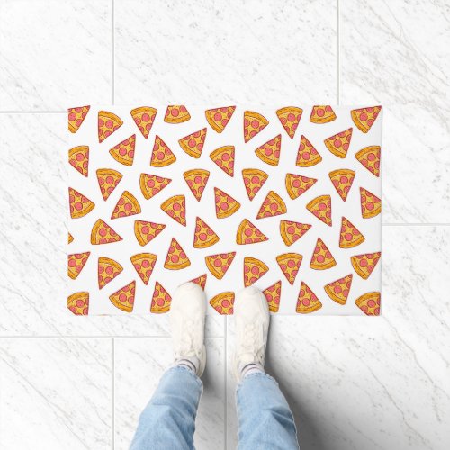Fun Pizza Slice Pattern Doormat