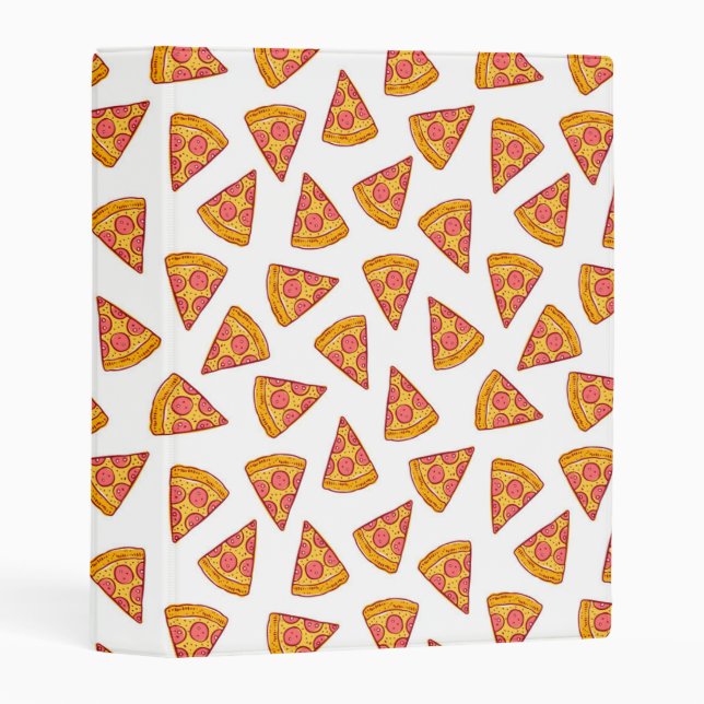 Fun Pizza Slice Pattern Mini Binder (Front/Spine)