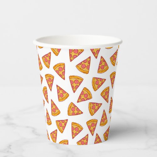 Fun Pizza Slice Pattern Paper Cups