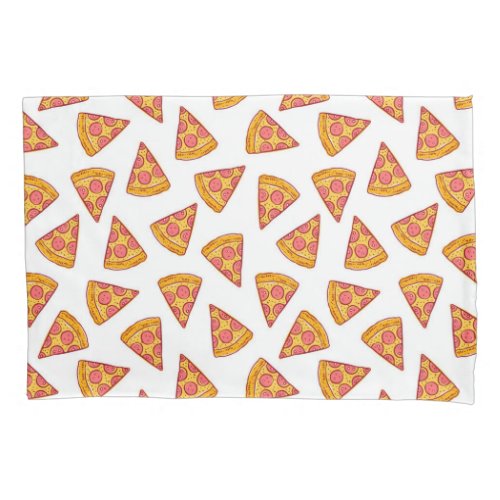 Fun Pizza Slice Pattern Pillow Case