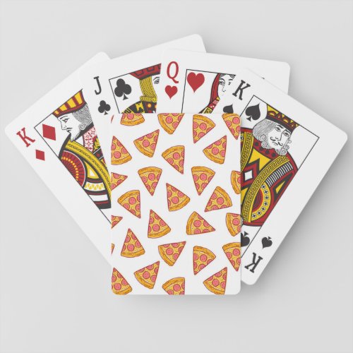 Fun Pizza Slice Pattern Playing Cards