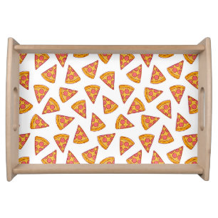Fun Pizza Slice Pattern Serving Tray