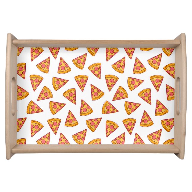 Fun Pizza Slice Pattern Serving Tray (Front)