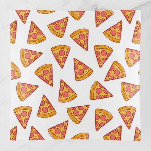 Fun Pizza Slice Pattern Trinket Tray