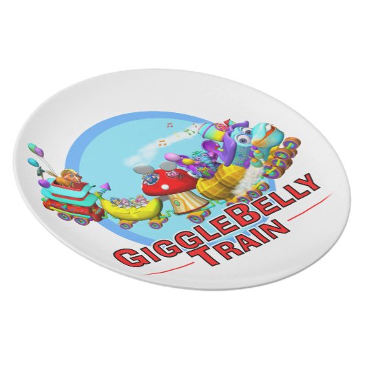 Fun Plate with The GiggleBelly Train (Right Side)