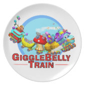 Fun Plate with The GiggleBelly Train (Front)