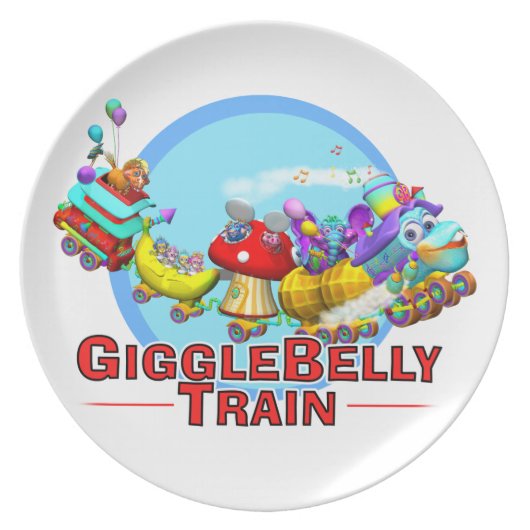 Fun Plate with The GiggleBelly Train (Front)