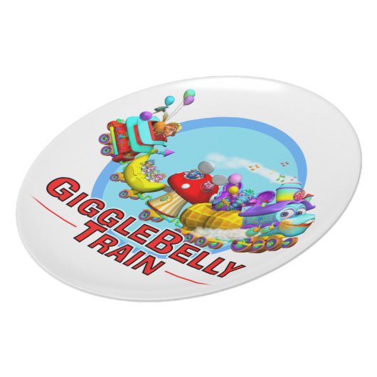 Fun Plate with The GiggleBelly Train (Left Side)