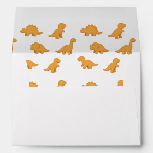 Fun Playful Dinosaur Chicken Nugget Kids Birthday Envelope