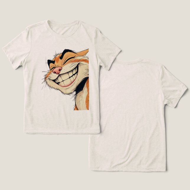 Fun & Playful Feline Fashion Tri-Blend Shirt (Design Front & Back)