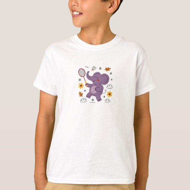 Fun playing baby elephant  T-Shirt (Front)