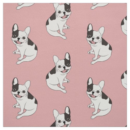 Fun playtime for the Single hooded pied Frenchie Fabric