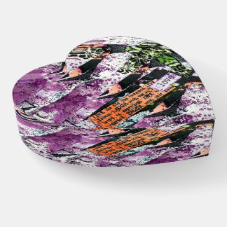 Fun Plum Purply Heart Love Paperweight