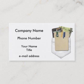 Fun Pocket Protector Business Card by timelesscreations at Zazzle