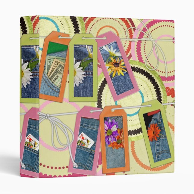 Fun Pockets 3 Ring Binder (Front/Spine)