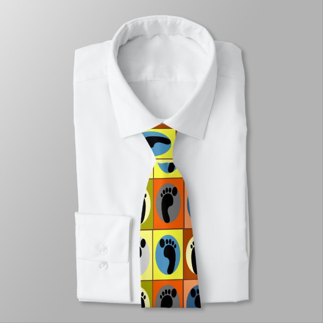 Fun Podiatrist Pop Art Neck Tie (Tied)