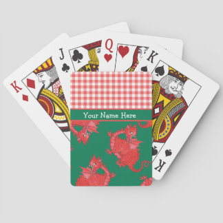 Fun Poker Cards to Personalize: Cute Red Dragon