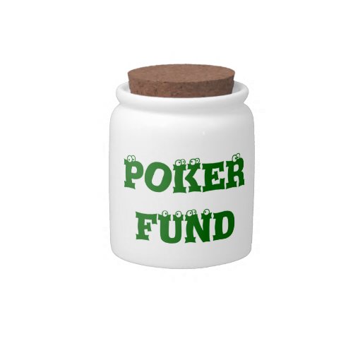 Fun Poker Players Money Spare Change Bank Candy Jar