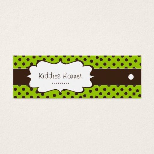 Customizable Fun Polk a Dot Hang Tags Business Cards