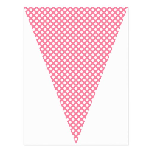 Fun Polka Dot Hot Pink Colorful Flag Bunting Postcard | Zazzle