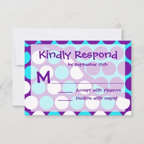 Fun Polka Dot Wave Pattern RSVP Cards