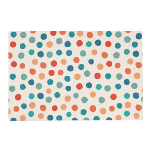 Fun Polka dots kids birthday party paper placemat 