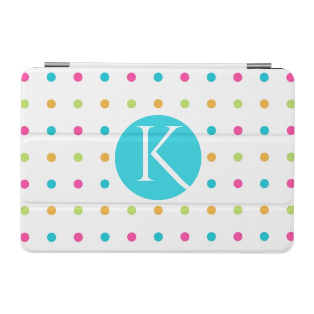 Fun Polka Dots Monogrammed iPad Mini Smart Cover (Horizontal)