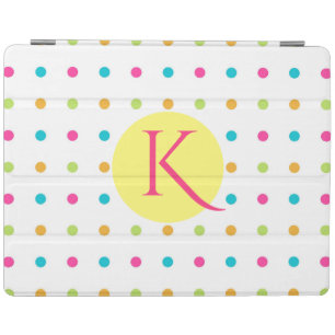 Fun Polka Dots Monogrammed iPad Smart Cover