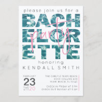 Fun Pool and Tropical Theme Bachelorette Party Invitation