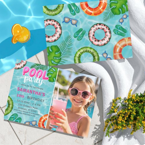 Fun Pool Party Any Age Birthday Invitation