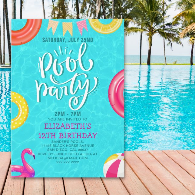 Fun Pool Party Birthday Invitation – Summer Splash (Creator Uploaded)