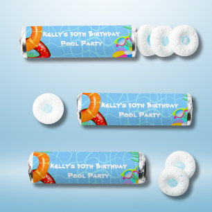Fun Pool Party Swimming Birthday Breath Savers® Mints