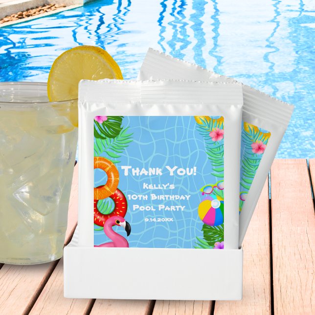 Fun Pool Party Swimming Birthday Drink Mix (Creator Uploaded)