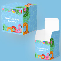 Fun Pool Party Swimming Birthday Favor Box